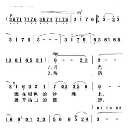 中国名歌500首乐谱:大海一样的深情 刘麟词 刘文金曲
