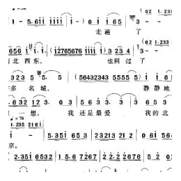 中国名歌500首乐谱:故乡是北京 肃词 姚明曲