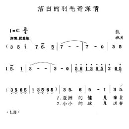 洁白的羽毛寄深情 凯传词 施光南曲