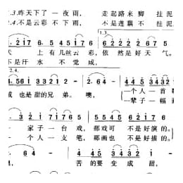 昨天下了一夜雨 电视剧 山不转水转 插曲 张装词 刘青曲