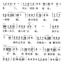 影视剧曲谱:说傅仪 电视连续剧 末代皇帝 主题歌