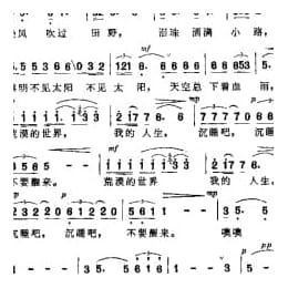 影视剧曲谱:人 生 电视连续剧 海灯法师 插曲