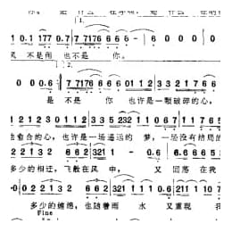 苏芮歌曲谱:风雨情怀
