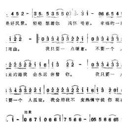 苏芮歌曲谱:我只要一点暖意