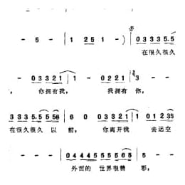 齐秦歌曲谱:外面的世界