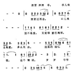 邓丽君歌曲谱:挥别