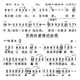 邓丽君歌曲谱:虞美人