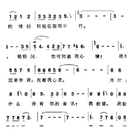 邓丽君歌曲谱:雨不停,心不定