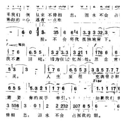 费翔歌曲谱:牵 引