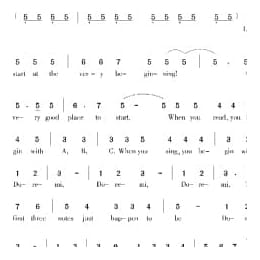美国经典歌曲谱:哆 唻 咪 简谱
