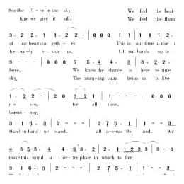 美国经典歌曲谱:手拉手 简谱