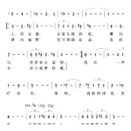 美国经典歌曲谱:重逢有日 简谱