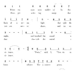 美国经典歌曲谱:寂静之声 简谱