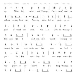 美国经典歌曲谱:交换舞伴 简谱