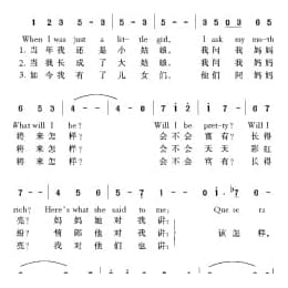 美国经典歌曲谱:将来会怎样 简谱