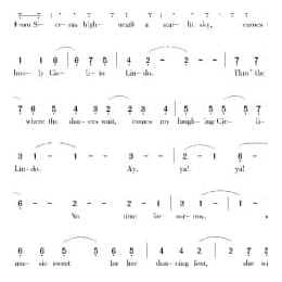 美国经典歌曲谱:赛里托 林多 简谱