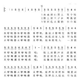 美国经典歌曲谱:孤独的牧羊人 简谱