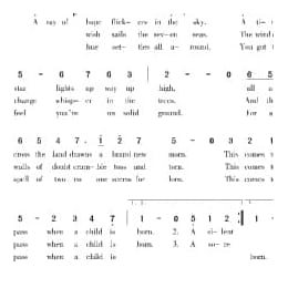 美国经典歌曲谱:当孩子降临人世 简谱