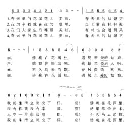 俄罗斯经典歌曲谱:春天里的花园花儿多美丽 简谱