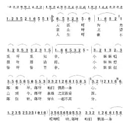 中国经典歌曲谱:天涯歌女 简谱