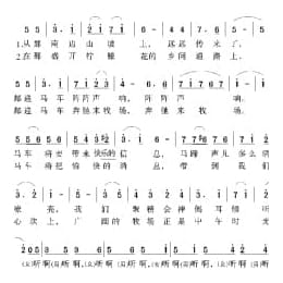 日本经典歌曲谱:邮递马车 简谱