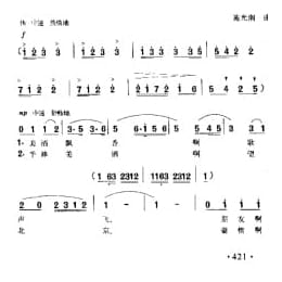 祝酒歌 韩伟词 施光南曲