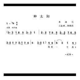 种太阳 李冰雪词 王赴戎 徐沛东曲