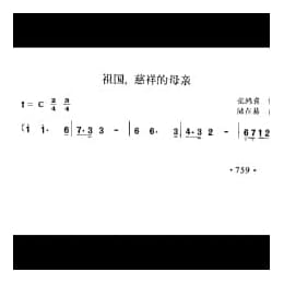 祖国 慈祥的母亲 张鸿喜词 陆在易曲