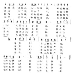 人民军队忠于党 张永枚词 肖民曲