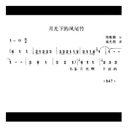 月光下的凤尾竹 倪维德词 施光南曲