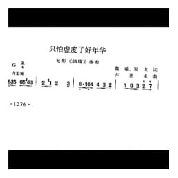 只怕虚度了好年华 电影 胭脂 插曲 魏娥 双戈词 卢恩来曲
