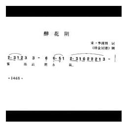 醉花阴 李清照词 碎金词谱 调