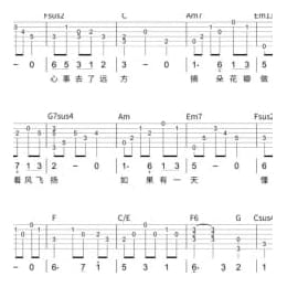 热辣滚烫 张小斐 萱花草 吉他谱_高清吉他谱