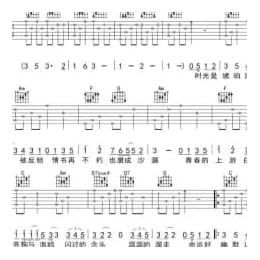 梁静茹《情歌》C调吉他谱_高清吉他谱