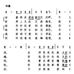 古典歌曲简谱:故乡的亲人 美 福斯特曲