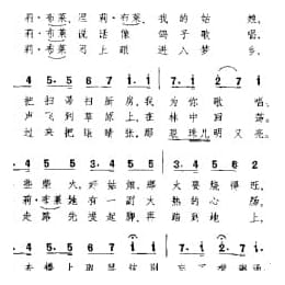 外国古典歌曲简谱:涅莉 布莱 美 福斯特曲