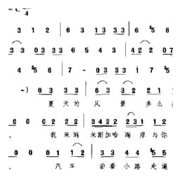 外国现代歌曲简谱:愉快的旅行 黎巴嫩歌曲