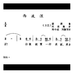 外国现代歌曲简谱:西波涅 古巴 列库奥纳曲