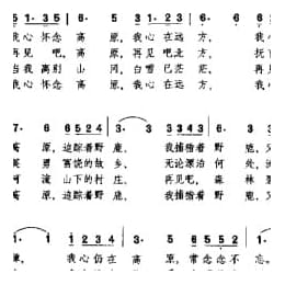 我心怀念高原 英 考尔特尼曲