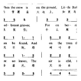 白雪覆盖大地上 英国民歌