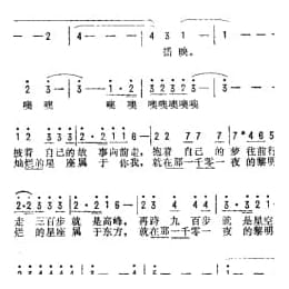 抒情歌曲简谱:你的故事我的梦 郑南词 郑秋枫曲