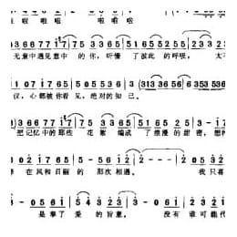 简谱:我只喜欢你 2002梁芒词 郭亮曲 那英演唱