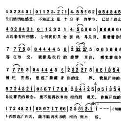 通俗歌曲简谱:相约 1993郁冬词曲 潘劲东演唱