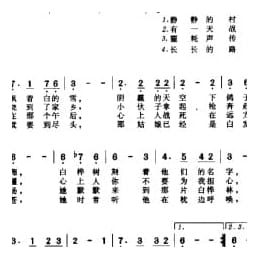 通俗歌曲简谱:白桦林 1999朴树词曲 朴树演唱