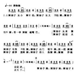 通俗歌曲简谱:辣妹子 1994佘致迪词 徐沛东曲 宋祖英演唱