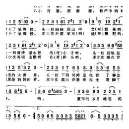 通俗歌曲简谱:小背篓 1996欧阳常林词 白诚仁曲 宋祖英演唱