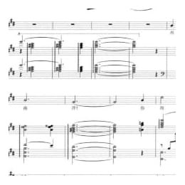 声乐五线谱:告别南洋 田汉词 聂耳曲