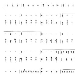 扬琴经典曲目简谱:b小调幻想曲 献给肖邦 许学东曲