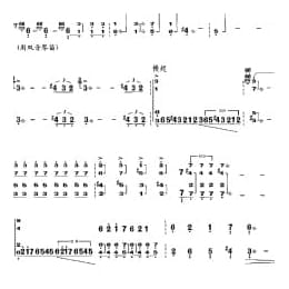 扬琴经典曲目简谱:林冲夜奔 项祖华曲