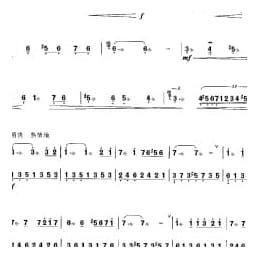 扬琴经典曲目简谱:阳光照耀着塔什库尔干 陈钢曲 徐平心改编